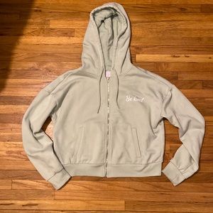 Refuge athletics “be kind” zip skimmer hoodie S